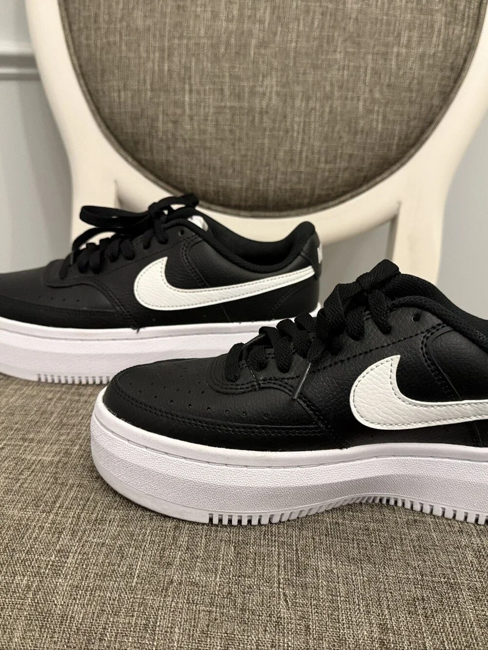 Nike Court Vision LTR Black And White Sneakers 8.5